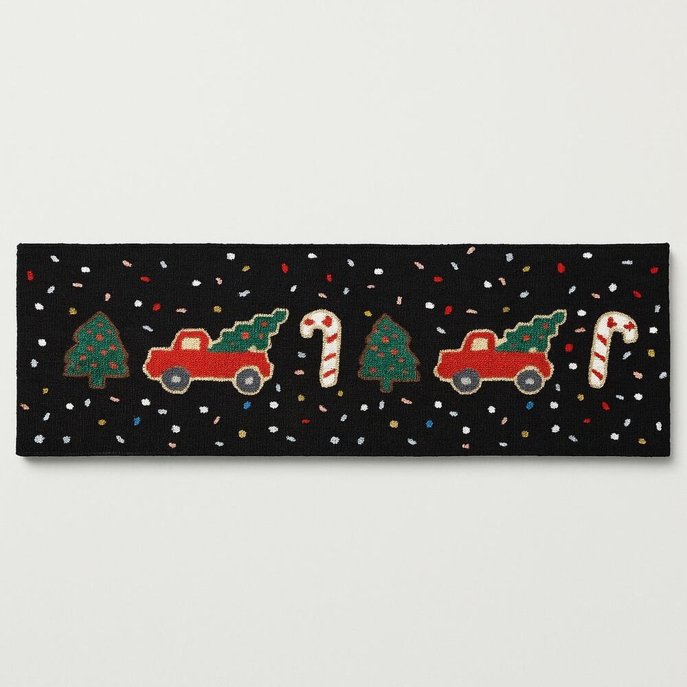 NWT Rifle Paper Co. x Loloi Holiday Truck Confetti Christmas Runner Rug 20"x60"